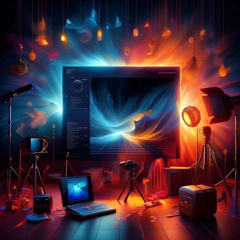 Adobe After Effects käyttöliittymä näyttävällä valaistuksella ja työkalupalkilla, korostaen päävalikkoja ja työkaluja.